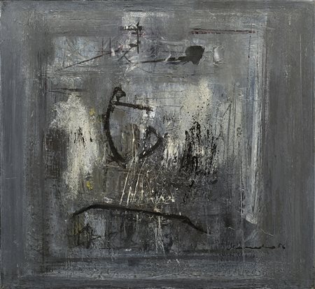 Emilio Scanavino (Genova 1922 - Milano 1986)&quot;Immagine&quot; 1956 olio su...