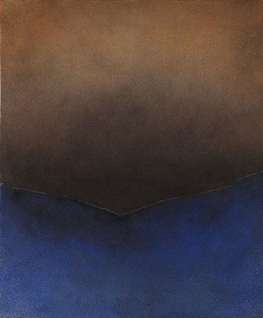 Giuseppe Santomaso (Venezia 1907 - 1990)&quot;Bruno blu&quot; 1972 olio e...