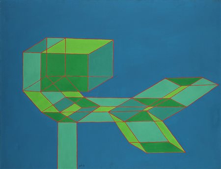 Achille Perilli (Roma 1927 )&quot;Kolossal&quot; 1973 olio su tela, cm...