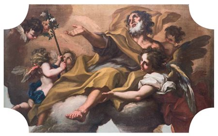 Antonio Balestra Verona 1666 – 1740 SAN GIUSEPPE IN GLORIA olio su tela, cm...