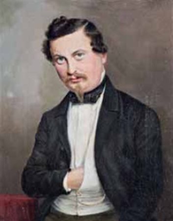 Scuola Inglese del XIX secolo RITRATTO DI GENTILUOMO olio su tela, cm 30,5x26.