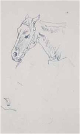 Giovanni Fattori Livorno 1825 - Firenze 1908 STUDIO DI CAVALLO (RECTO) STUDIO...