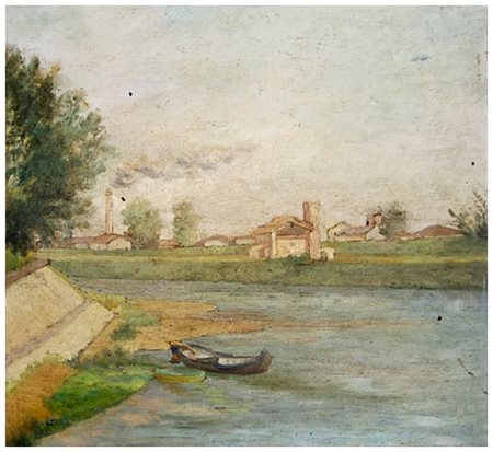 GINO BONFANTI Siena 1900 – Pisa 1958 Senza titolo Olio su tavola 33 x 35,5....