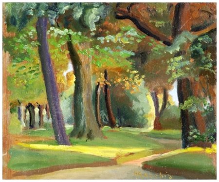 SANTI MACCHIA Pisa 1884 – Pisa 1964 Le Piagge Olio su cartone 21 x 24,5....