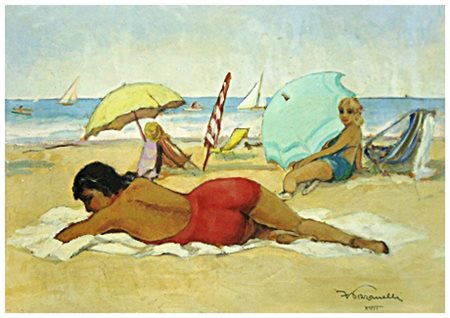 FERRUCCIO PIZZANELLI Pisa 1879 – Pisa 1950 Bagni di sole (Marina di Pisa)...