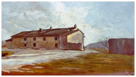 GIUSEPPE VIVIANI Agnano Pisano 1898 – Pisa 1965 Casolare 1921 ca. Olio su...