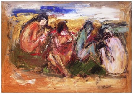 DINO BALDANZI Senza titolo Olio su tela 35 x 50. Firma in b. a d. B.A.: 50