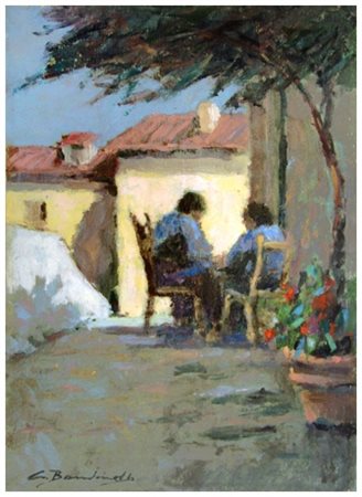 CESARE BANDINELLI Isola d'Elba 1867 - Isola d'Elba 1944 Senza titolo Olio su...