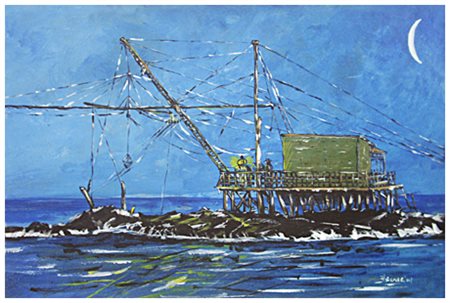 PAOLO BENCINI Firenze 1945 Senza titolo (Retone a Bocca d’Arno) 1976 Olio su...