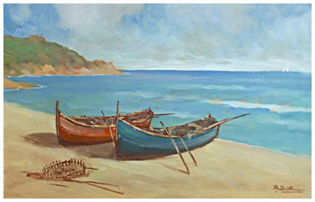 RAFFAELE DEL ROSSO Orbetello 1859 – Orbetello 1927 Senza titolo Olio su...