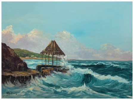 MILLUS (Mauro Illusi) Livorno 1925 – Livorno 1992 Senza titolo Olio su tela...