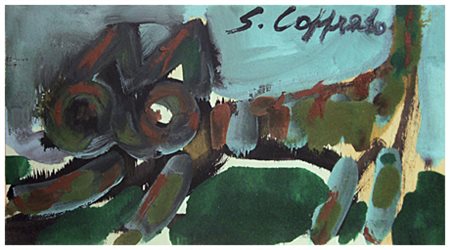 PIER ENRICO GUZZI Savigliano Senza titolo Pittura e t.m. su faesite 40 x 50....