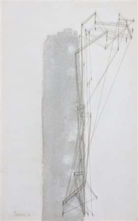 BRUNO CARACENI 1927 – 1986 Gesto n. 46, 1959 Sabbia, ferro e pittura su...