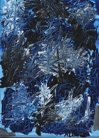 GIUSEPPE ALLOSIA 1910 – 1983 Senza titolo, 1969 Olio su tela, cm. 51 x 37,5...