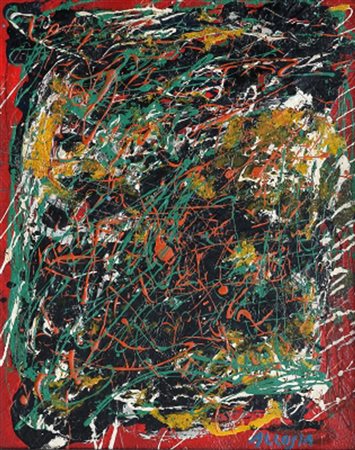 GIUSEPPE ALLOSIA 1910 – 1983 Senza titolo Olio su tela, cm. 50 x 40 Firmato...
