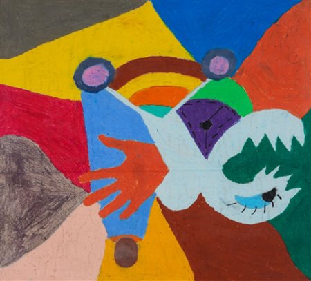 FRANCA GHITTI 1932 Senza titolo Tecnica mista su carta, cm. 49 x 54 Firmato...