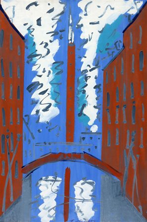 GIULIO TURCATO 1912 – 1995 Senza titolo Olio su tela, cm. 90 x 60 Firmato in...