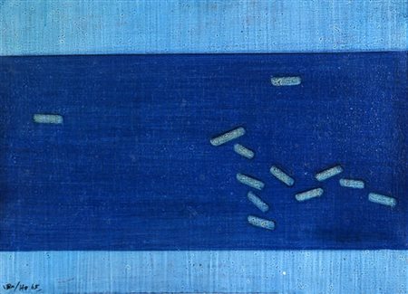 HO KAN 1932 Senza titolo, 1965 Olio su tela, cm. 25 x 35 Firmato e datato in...