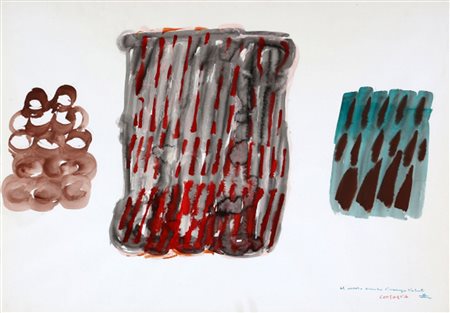 PIETRO CONSAGRA 1920 – 2005 Senza titolo Tecnica mista e acquerello su carta,...