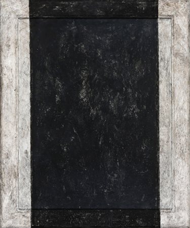 ALBERTO GARUTTI 1948 Senza titolo, 1987 Olio su cartone con cornice invasa,...