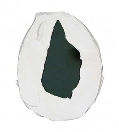 PAOLO ICARO 1936 Graffito verde (io disegno), 1988 Gesso e vetro graffiato,...