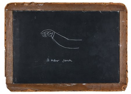 STEPHAN BALKENHOL 1957 A new dawn, 2000 Gesso su lavagna, cm. 20,5 x 30,5...