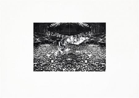 GIULIO PAOLINI 1940 Cleopatra, 1982 Collage su cartoncino, cm. 50 x 70,5...