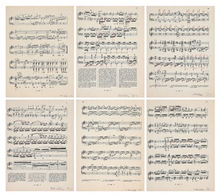 GIUSEPPE CHIARI 1926 – 2007 LOTTO COMPOSTO DA 6 LAVORI Senza titolo, 1972...