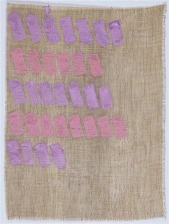 GIORGIO GRIFFA 1936 Due colori, 1975 Acrilico su tela, cm. 68 x 50 Firmato e...