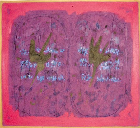 SALVATORE EMBLEMA "LE VIE EN ROSE" 180x200 Terre del vesuvio su tela 1965...