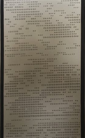 DADAMAINO 51x122 1980 inchiostro su tela sintetica autentica dell'artista su...