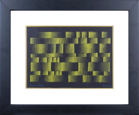 Ennio Finzi Venezia 1931 25x35 cm. "Tensive ottiche", pastelli su cartoncino,...