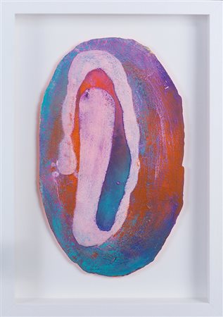 Renzo Nucara Crema 1955 50x30 cm. "Reperto", resine e pigmenti, 2002, entro...