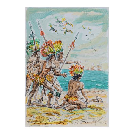 Autori vari XX Sec. 35x50 cm. nove litografie stampate per i 500 anni dalla...
