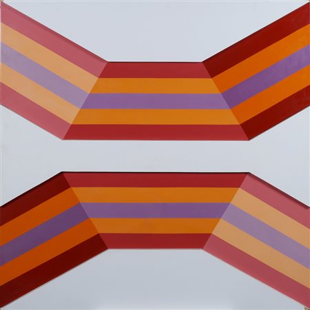 Renato Livi Roma 1929 100x100 cm. "Senza titolo", smalto su tavola, 1971,...