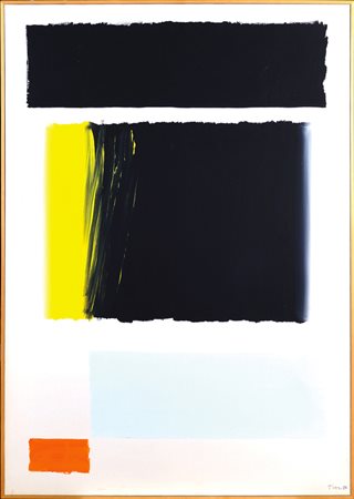 Ennio Finzi Venezia 1931 100x70 cm. "Senza titolo", carta applicata su tela,...