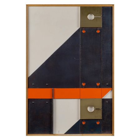 Michelangelo Conte Roma 1913 - 1996 73x48,5 cm. "Continuità verticale", 1969,...