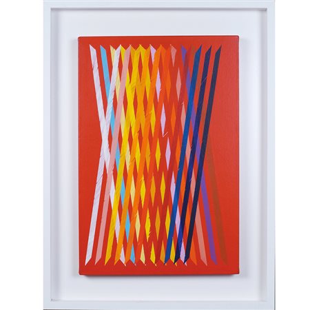 Piero Dorazio Roma 1927 - Perugia 2005 60x40 cm. "Lampo I", olio su tela,...