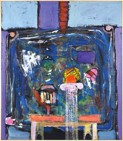 Gheorghe Tirla Romania 1965 100x88 cm. "Senza titolo", olio su tela, firmato...