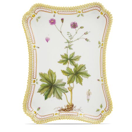 Vassoio in porcellana Royal Copenaghen metà XX Sec. 3,5x29,5x23 collezione...