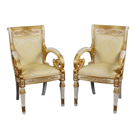 Gianni Versace home anni '90 92x50x56 cm. due poltrone modello Vanitas,...