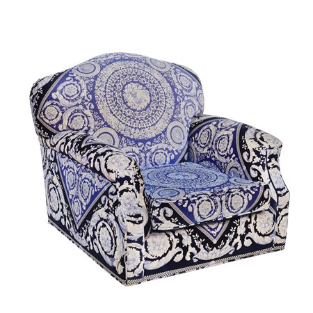 Gianni Versace Home anni '90 80x90x95 cm. poltrona interamente rivestita in...