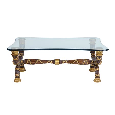 Coffee table in stile Impero vecchia manifattura 49x120x79 in legno...