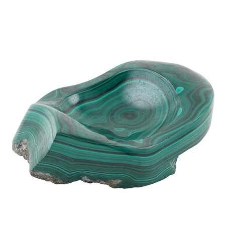 Grande posacenere in malachite XX Sec. 7x27x18 cm.