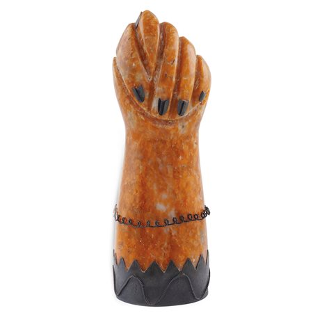 Scultura in marmo e argento Sud America, XX Sec. h. 20 raffigurante una...