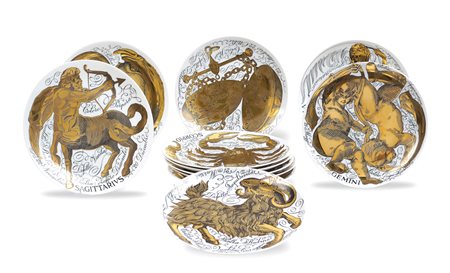 Piero Fornasetti Milano 1913 - 1988 d. 21 cm. "Gli influssi Astrali", anno...