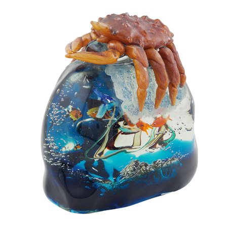 Vetreria artistica Signoretto Murano, XX Sec. 27x28x16 cm. scultura in vetro...