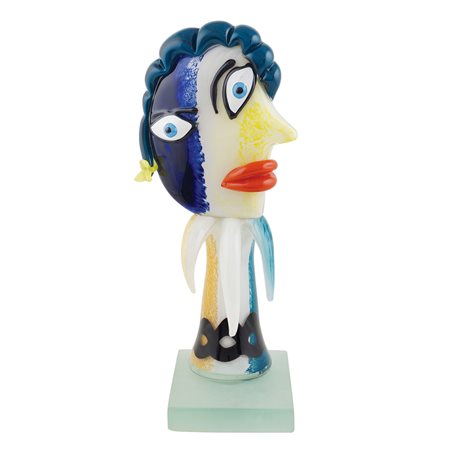Alessandro Barbaro Murano, XX Sec. 52x16x20 cm. "Tributo a Picasso", scultura...