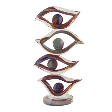Alessandro Barbaro Murano, XX Sec. h. 75 cm. "Occhi" scultura in vetro...