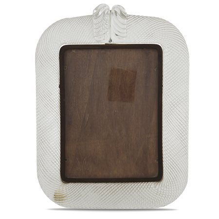 Cornice portafoto in vetro di Murano XX Sec. 37x27 cm. di forma rettangolare...